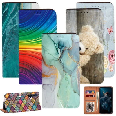 Leather Phone Stand Cover Case For Nokia 1.3/2.2/4.2/6.2/7.2/G10/G20/C01/C32/C42 - Image 1 of 4