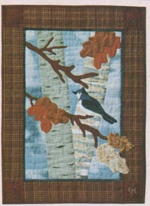 Country de Jay Miniatur Wanddecke Muster Vögel auf Birtch Bäume - Bild 1 von 2