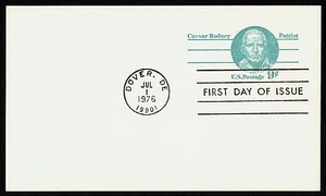 #UX70 9c Caesar Rodney, FDC **ANY 5=FREE SHIPPING** - Picture 1 of 1