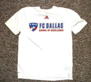 ADIDAS FC DALLAS FUSSBALL USA "SCHOOL OF EXCELLENCE" WEISS TRIKOT JUGEND GRÖSSE 8 US - Bild 1 von 3