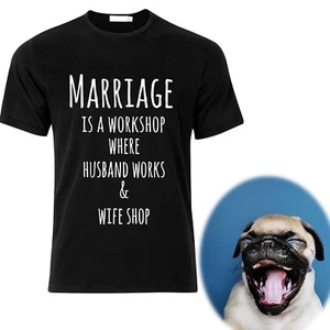 Novelty Funny Joke Quote Men's Printed T Shirts TEE Top Clothes Gift Marriage - Foto 1 di 3