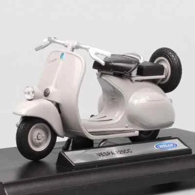 Welly 1/18 Vespa 125CC 1953 Moto Diecast Scooter Bicicleta Modelo Juguete CAJA Gris Foto 1 de 4