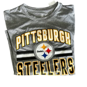 NWT - Unisex Gray Short Sleeve Graphic Tee - Pittsburgh Steelers - Size 10/12 - Picture 1 of 5