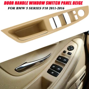 Front Left Door Window Control Switch Panel Trim Beige For BMW F10 F11 5-Series - Picture 1 of 8