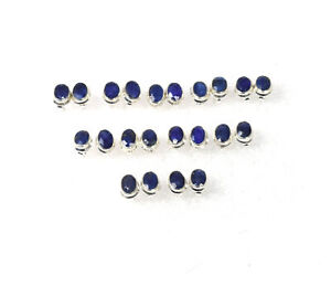 Wholesale 11PR 925 Sterling Silver Faceted Blue Simulated Sapphire Stud Lot B