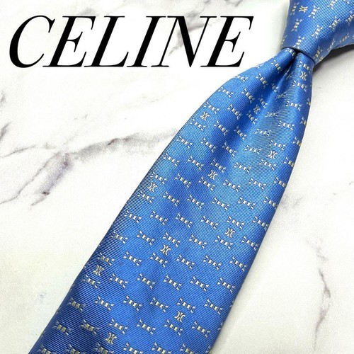 CELINE cravatta uomo seta originale usata cravatta abito classico lusso multicolore A16