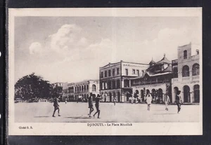 Cartolina Djibouti Gibuti La Place Ménélick W950 - Picture 1 of 1