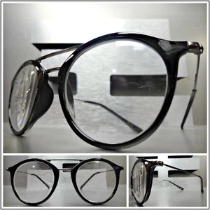 Men Women VINTAGE RETRO Style READING EYE GLASSES READERS Black & Gunmetal Frame - Picture 1 of 9