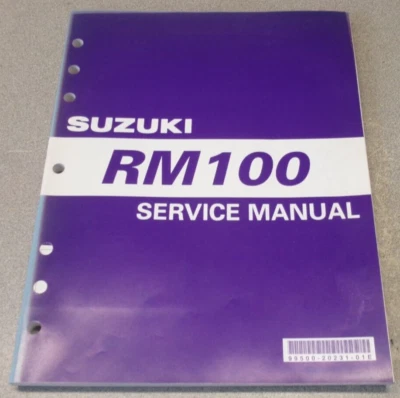 Suzuki RM100 2003-2004 99500-20230-01E K3 K4 manual de servicio de fábrica OEM Foto 1 de 4