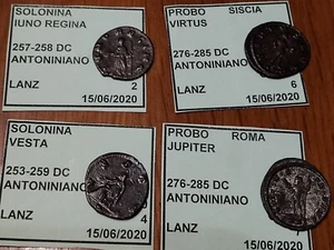 4 ANTONINIANI PROBO,SOLONINA ,MONETE ROMANE-LECITA PROVENIENZA - Foto 1 di 2