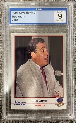 1991 Kayo Boxing #168 Promoter Bob Arum Graded AGS 9 Mint - Image 1 of 2