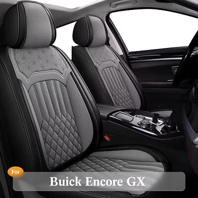 For Buick Encore GX 2020-2025 PU Leather Car 5-Seat Covers Front&Rear Pad Gray — 第 1/4 张图片
