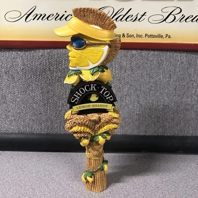 Shock Top Lemon Shandy Beer Mini  8" Tap Handle Double Sided - Image 1 of 4