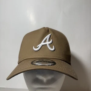 New Era 9FORTY Atlanta Braves Light Brown MLB Snapback Hat NEW - Picture 1 of 7