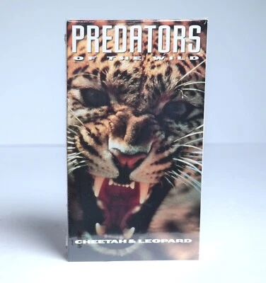 PREDATORS OF THE WILD-VHS-CHEETAH AND LEOPARD-VHS *SEALED* - Image 1 of 2