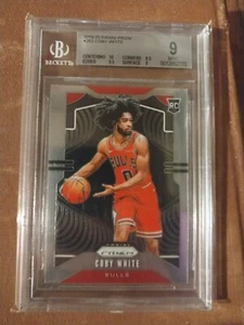 2019-20 COBY WHITE PANINI PRIZM NBA ROOKIE CARD RC #253 GRADED BGS 9 BULLS UNC - Picture 1 of 5