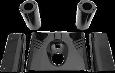 Cubierta de horquilla negra acanalada DS latas cabeza luz carcasa 5 piezas Harley Fat Boy 90-17 Foto 1 de 3