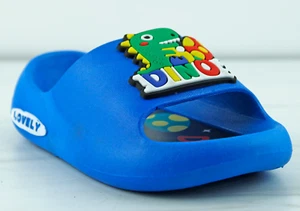 Little Kid's Comfort Slip On Dino Slides - Picture 1 of 36
