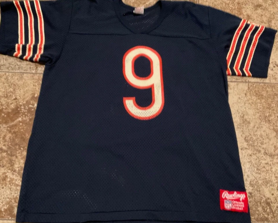VINTAGE RAWLINGS NFL FOOTBALL JERSEY CHICAGO #9 ( MENS LARGE ) PREOWNED - Image 1 of 4