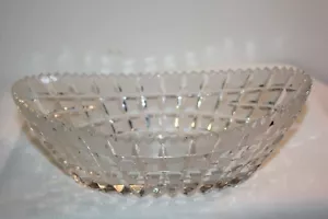 Vintage Crystal Oval Candy Dish with Saw Tooth Edge - EUC - Picture 1 of 4