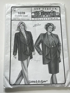 Coat Cascading Collar Size S-L Uncut Sewing Pattern 1028 Cuddle Coat Vtg 90s - Picture 1 of 2