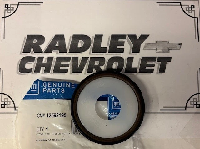 NUEVO SELLO DE MANIVELA DEL CIGÜEÑAL DEL MOTOR GM OEM - GENERAL MOTORS GMC 12592195 Foto 1 de 1