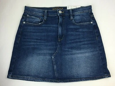 Arizona Women's Denim Blue Jean Skirt Juniors Size 6, 11  New - Imagem 1 de 4