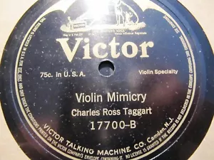 1914 CHARLES ROSS TAGGART VIOLIN MIMICRY Old Country Fiddler in NEW YORK 78 - Picture 1 of 2