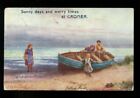 Gb Tucks Ppcs Postally Used Boats +Greeting Etc Artist Wimbush 9482 Seaside Joys