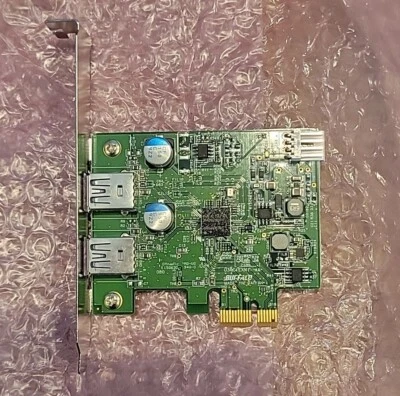 Buffalo IFC-PCIE2U3 2-Port USB 3.0 PCI-e 1X Expansion Card Full Size Bracket - Image 1 of 4