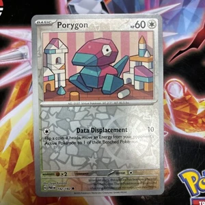 Pokemon Porygon 142/182 Sv04: Paradox Rift Reverse Holo - Picture 1 of 2