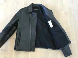 Emporio Armani Leather Jacket Size 56 XL - Picture 1 of 4