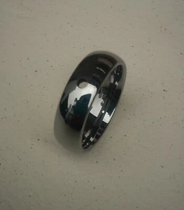 ANILLO DE CARBURO DE LANA/TUNGSTENO - PULIDO - 7 MM DE ANCHO - TITANIO DURO - - Imagen 1 de 2