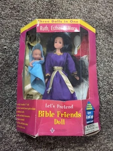 Seltene Victor Publishing 3 Puppen in einer Maria, Ruth, Esther Bibelfreunde Neu - Bild 1 von 9