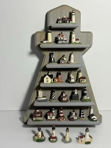 Vintage Lenox Thimble American Lighthouse Collection With Shelf 26 - Picture 1 of 8