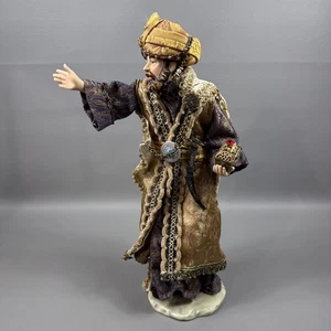 Belén de tela de porcelana pintado a mano Member's Mark 2005 King Melchor Wiseman - Imagen 1 de 18