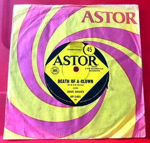 Dave Davies Death Of A Clown 7" AUS ORIG 1967 Astor AP-1401 The Kinks VINYL - Picture 1 of 7