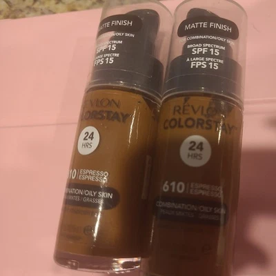 Lot of 2 Revlon Colorstay Longwear Makeup Foundation - 500 Walnut Sealed - Image 1 of 3