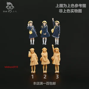 1/64 1/43 Cute School Student Girl Scene Minatures Figures Doll Fit Cars Vehicle - Picture 1 of 4