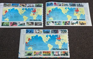 Lote de 3 sellos de la Segunda Guerra Mundial 1990-1993 - Imagen 1 de 7