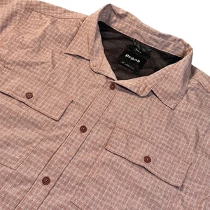 Camisa Prana Garvan Abotonada Talla LT Grande Alta Ventilada Roja Exterior Manga Corta - Imagen 1 de 8
