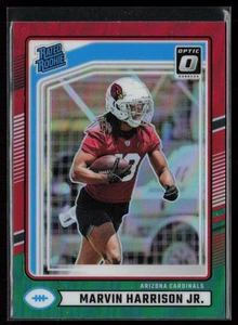 2024 Donruss #393 Marvin Harrison Jr. Optic Rated Rookies Preview Red and Green - Picture 1 of 2