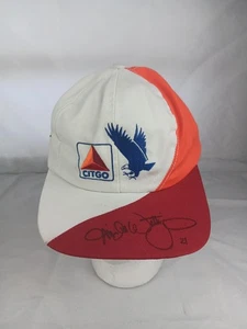 Gorra de carreras CITGO de colección años 90 gorra Snapback NASCAR Michael Waltrip autografiada  - Imagen 1 de 9