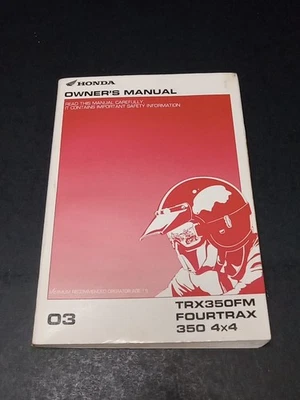 HONDA TRX350 FE Fourtrax 350 4 X 4 ES 2004 OEM MANUAL DEL PROPIETARIO Foto 1 de 4