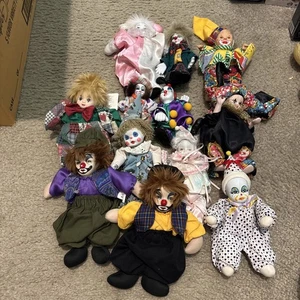 Konvolut Vintage Clown Puppen - Bild 1 von 14