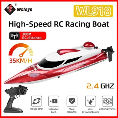 Wltoys WL918 RC Boat High Speed Racing Boat Speedboat 35KM/H Remote Control Boat - Image 1 of 4