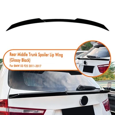 Kit de carrocería de techo labio alerón trasero negro brillante de 1 pieza para BMW X3 F25 2011-2017 2012 Foto 1 de 4