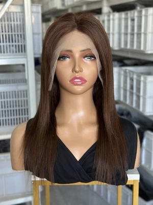 130% 10" AS PIC Straight 13*4 Lace frontal wig human Hair For women - Image 1 of 4