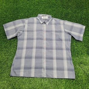 Vintage 90s Van-Heusen Corum Button Shirt XL 25x29 Baggy Plaid - Picture 1 of 13