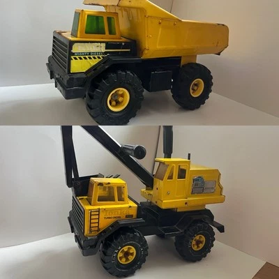 VTG Tonka Pressed Steel Dump Truck And Excavator  - Image 1 of 4